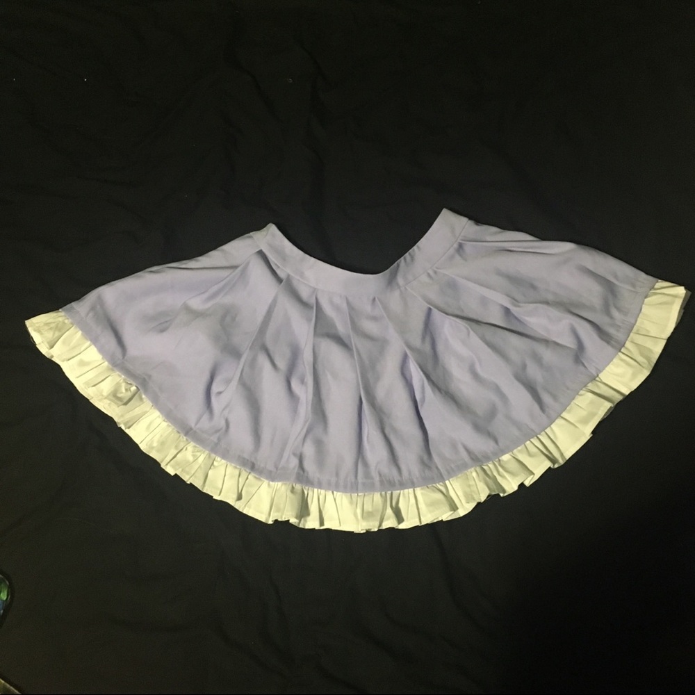 lavender kawaii school cheer skirt